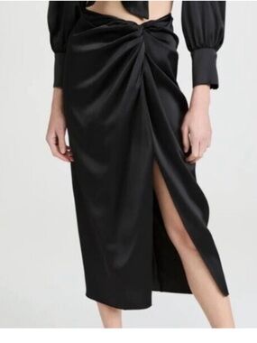 REVOLVE WAYF Inez twist knot slit front midi skirt